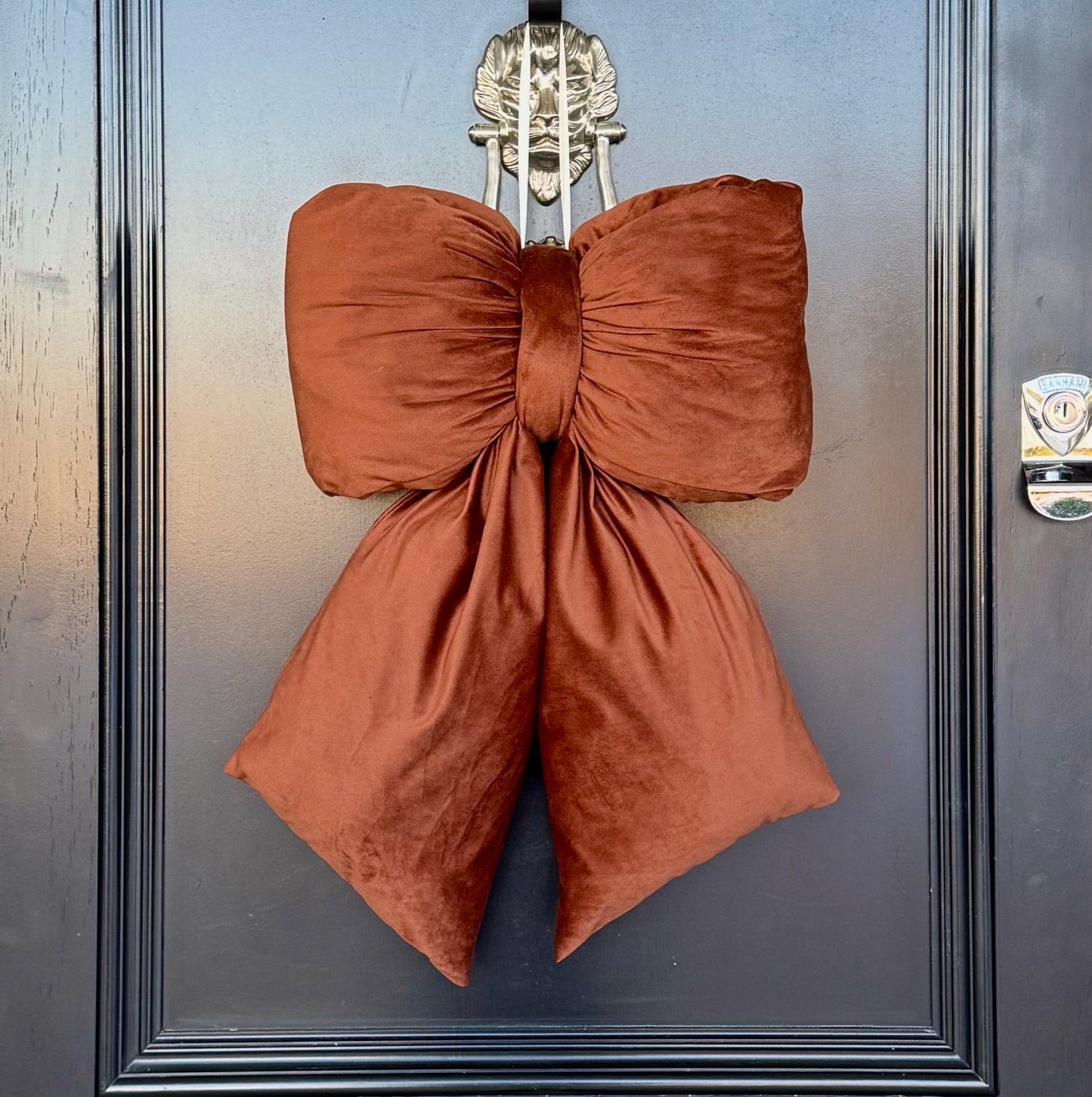 Chocolate Brown Velvet Bow