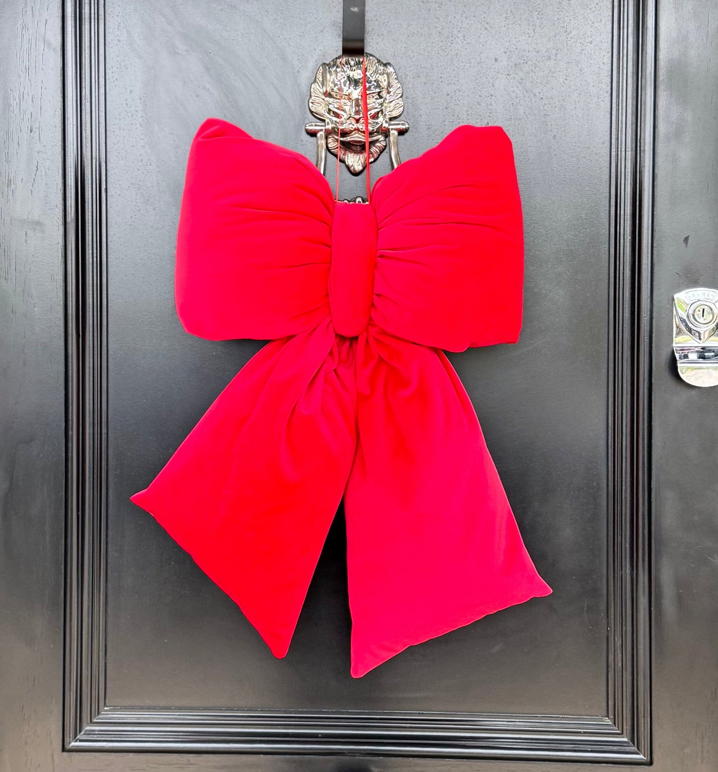 Crimson Red Velvet Bow
