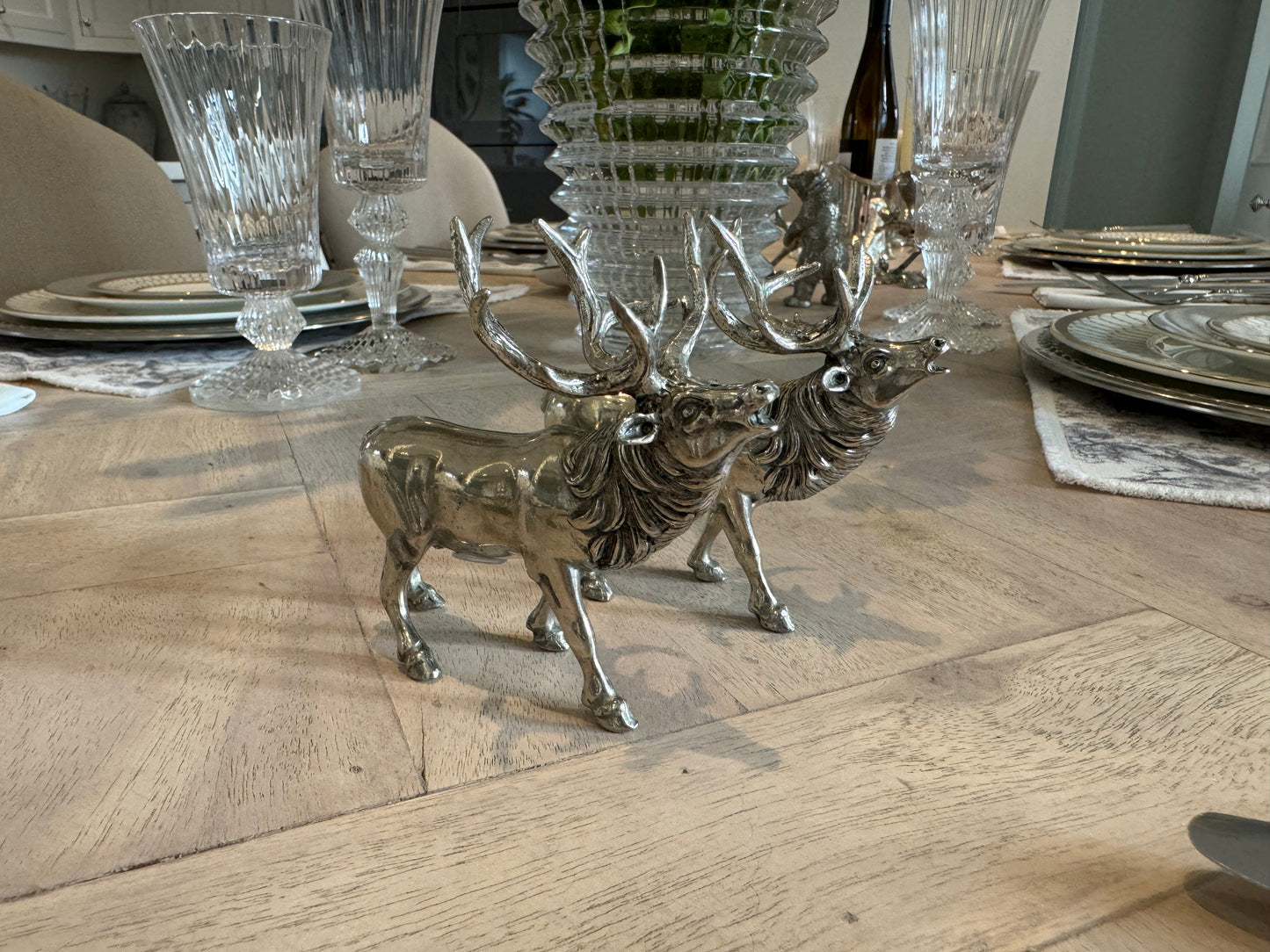 Stag Salt and Pepper Shaker Set in Pewter