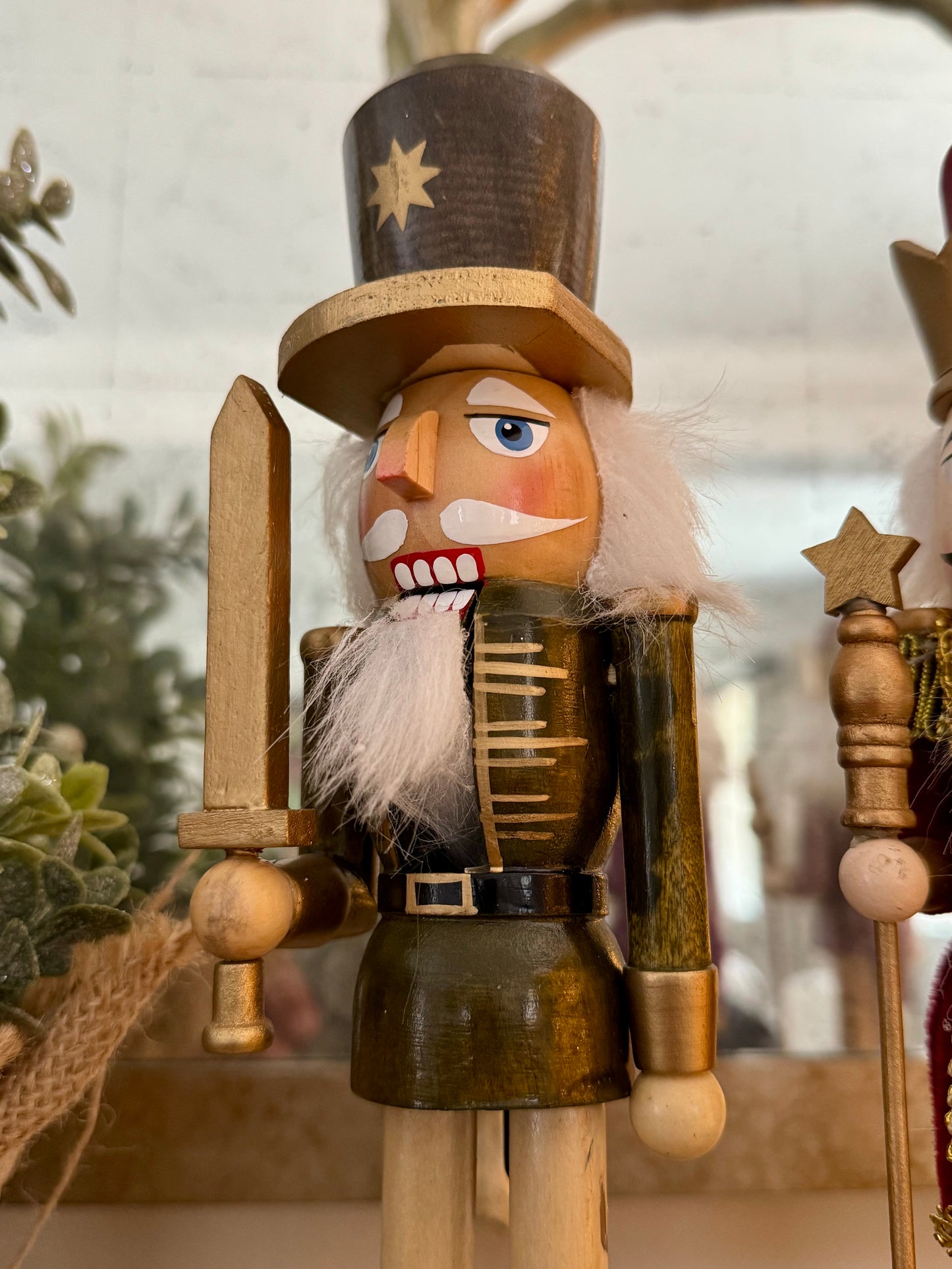 Hand Painted Wooden Christmas Nutcracker - 25cm