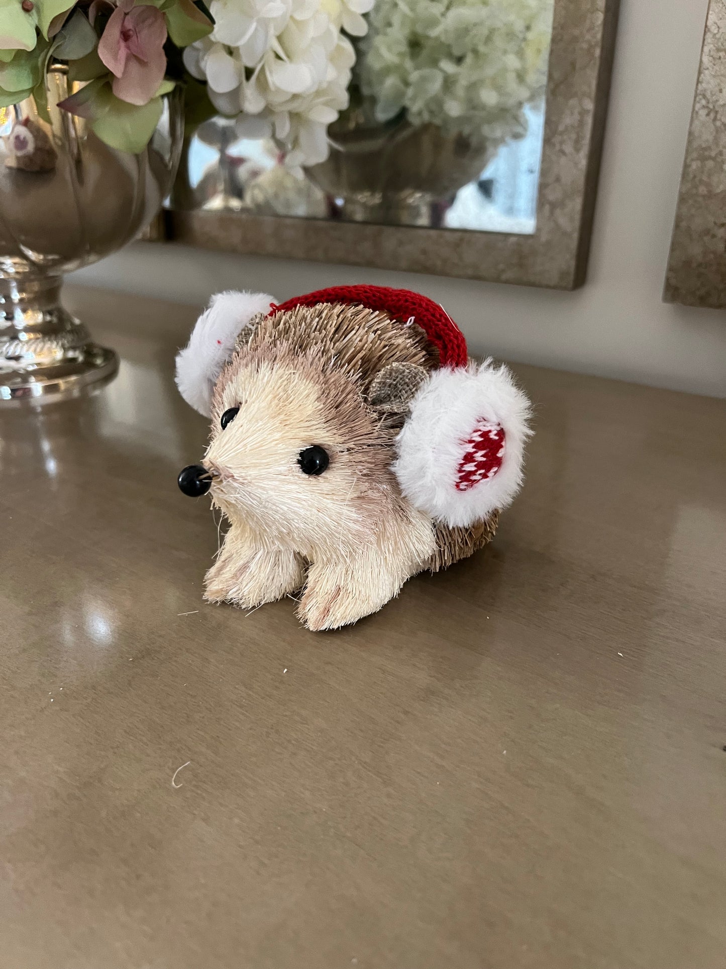 Straw Hedgehog and Piggy Ornaments