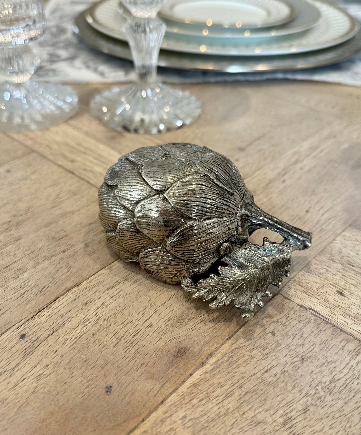 Artichoke Salt Cruet in Pewter