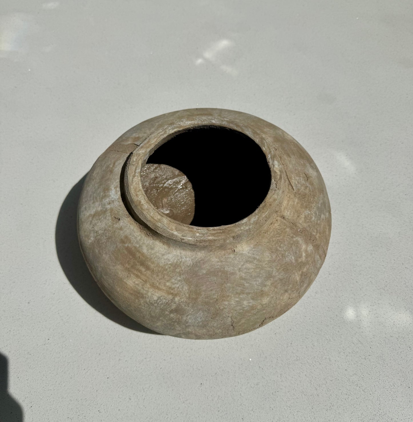Handmade Rustic Stone Effect Vase in Grey