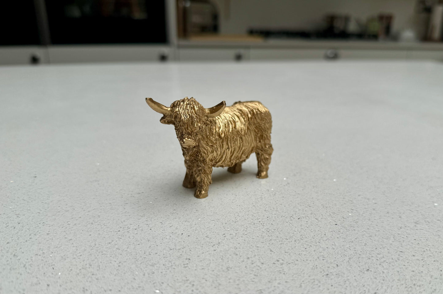 Mini Gold Highland Cow Ornament