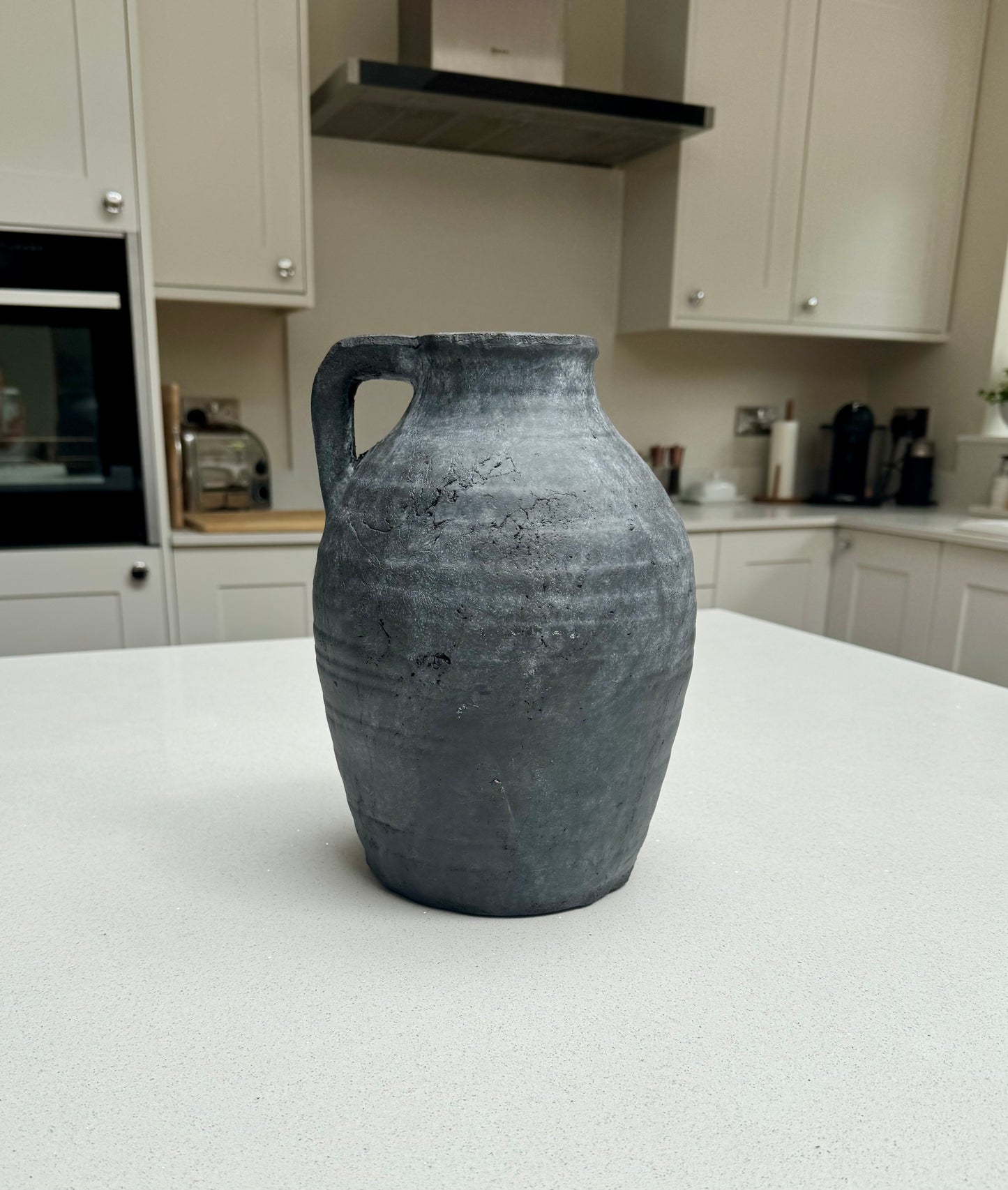 Large Ellie Teracotta Jug Vase in Anthracite
