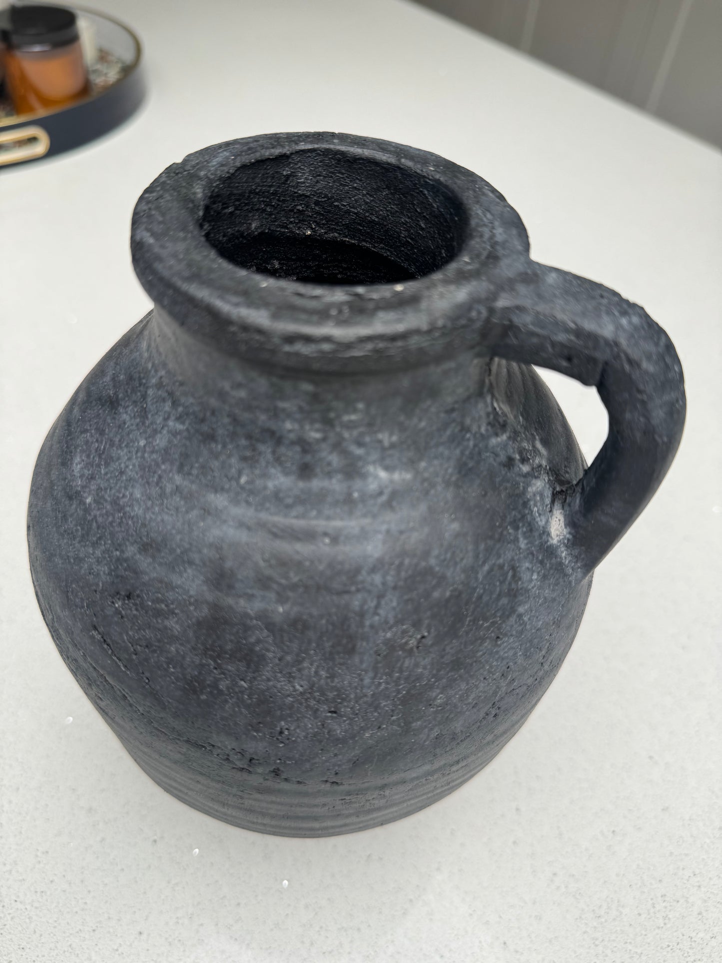 Medium Ellie Teracotta Jug Vase in Anthracite