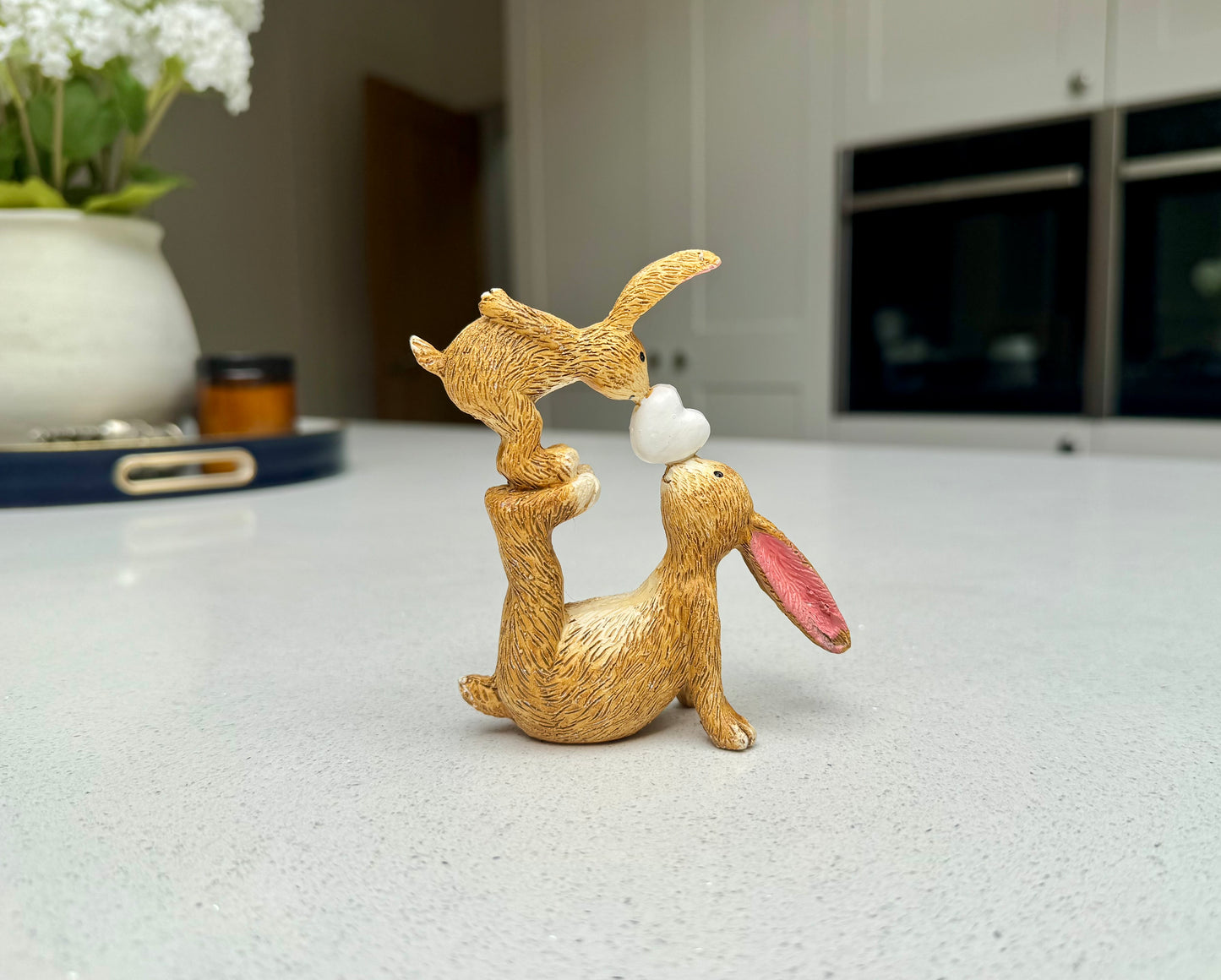 Rabbits with Heart Ornament