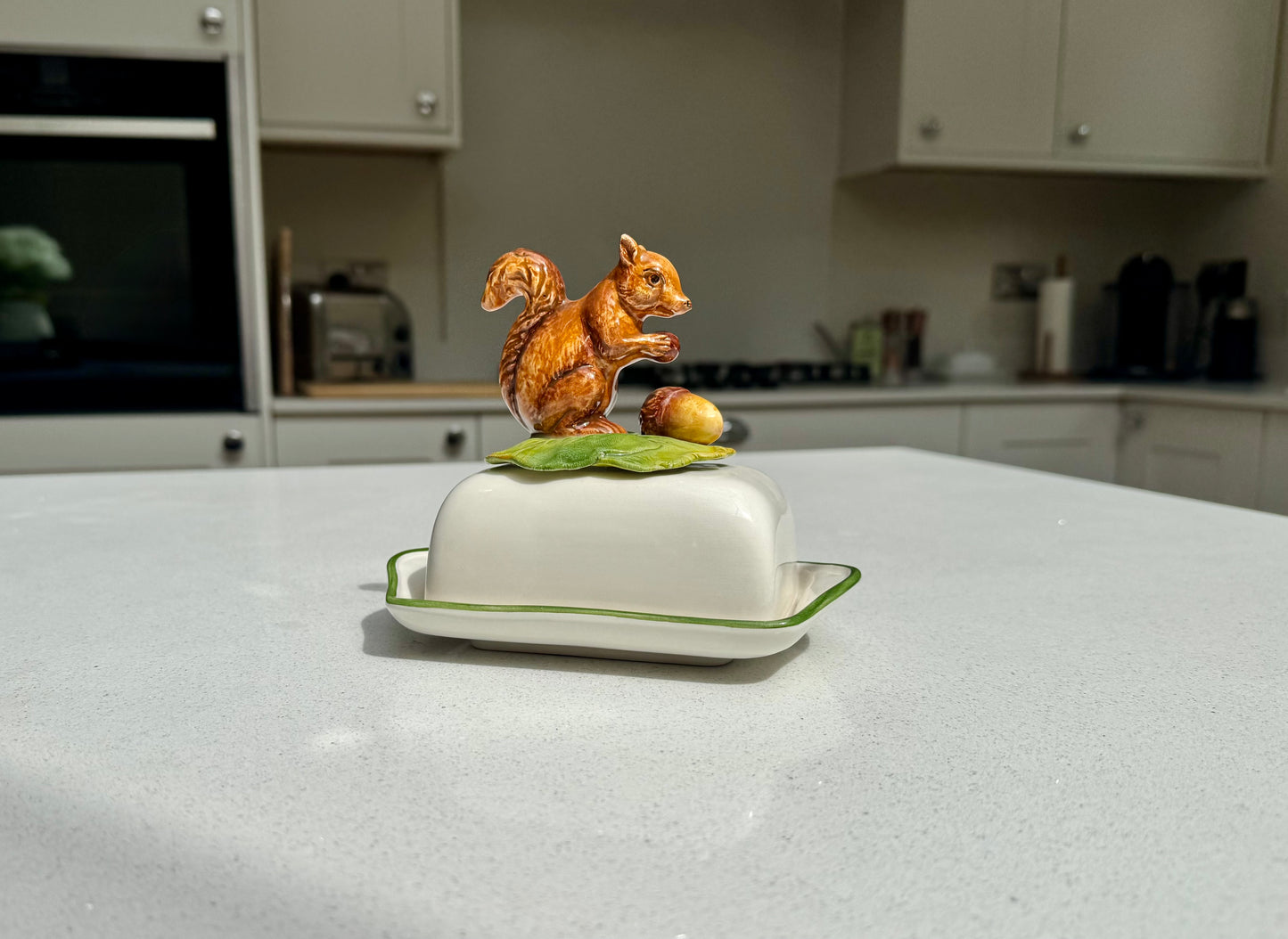 Squirrel Ceramic Butter Dish