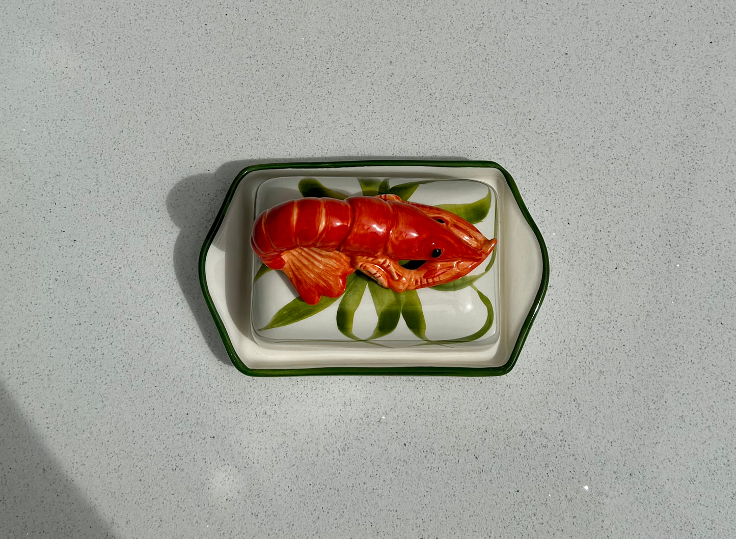 Crayfish Ceramic Butter Dish