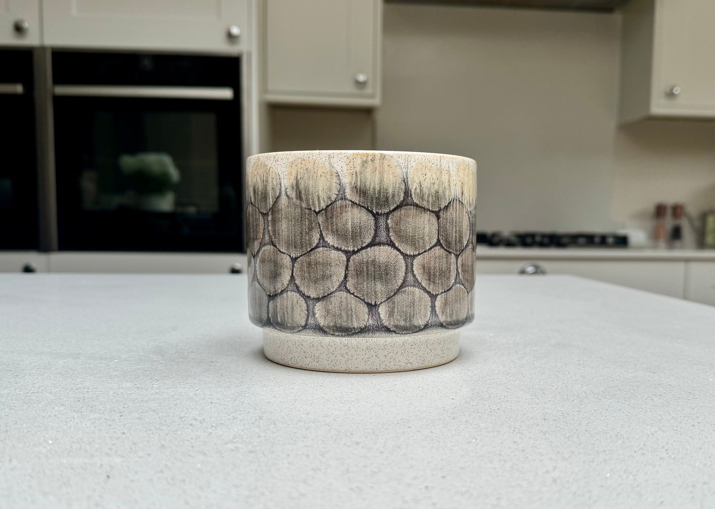 Grey Turtle Glaze Ceramic Plant Pot