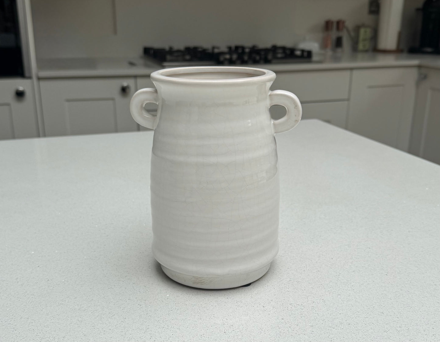 Handmade Ceramic Loni Vase with Crackle Glaze 18.5cm