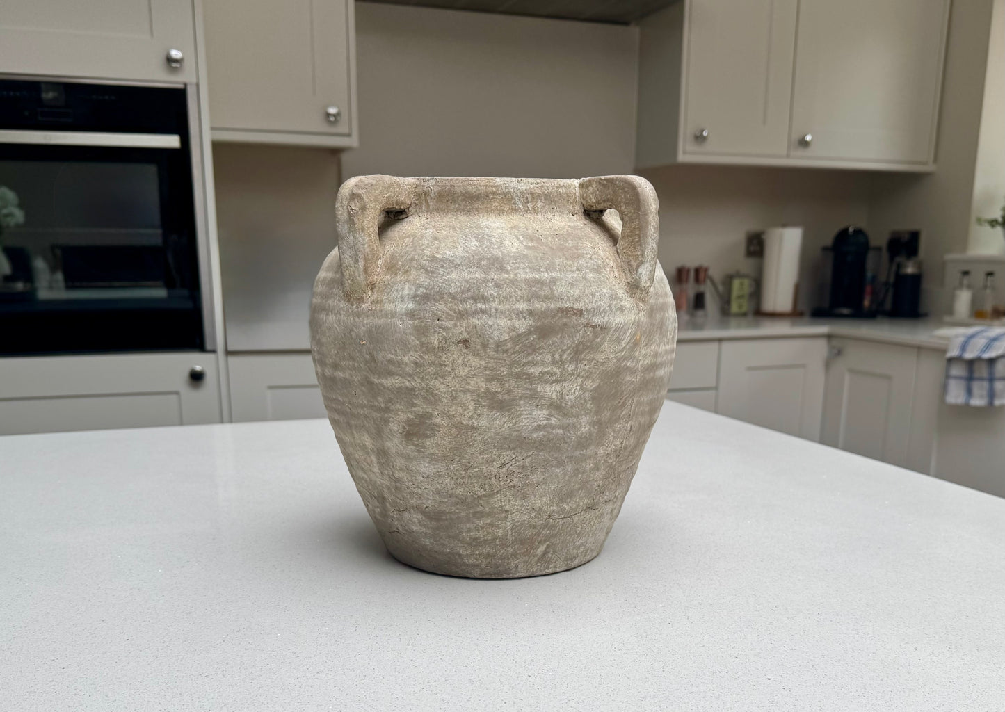 Large Medora Vase in Natural Stone 26.5cm