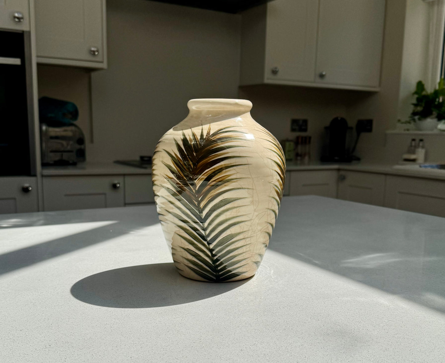 Handmade Letty Ceramic Crackle Glaze Vase 23cm