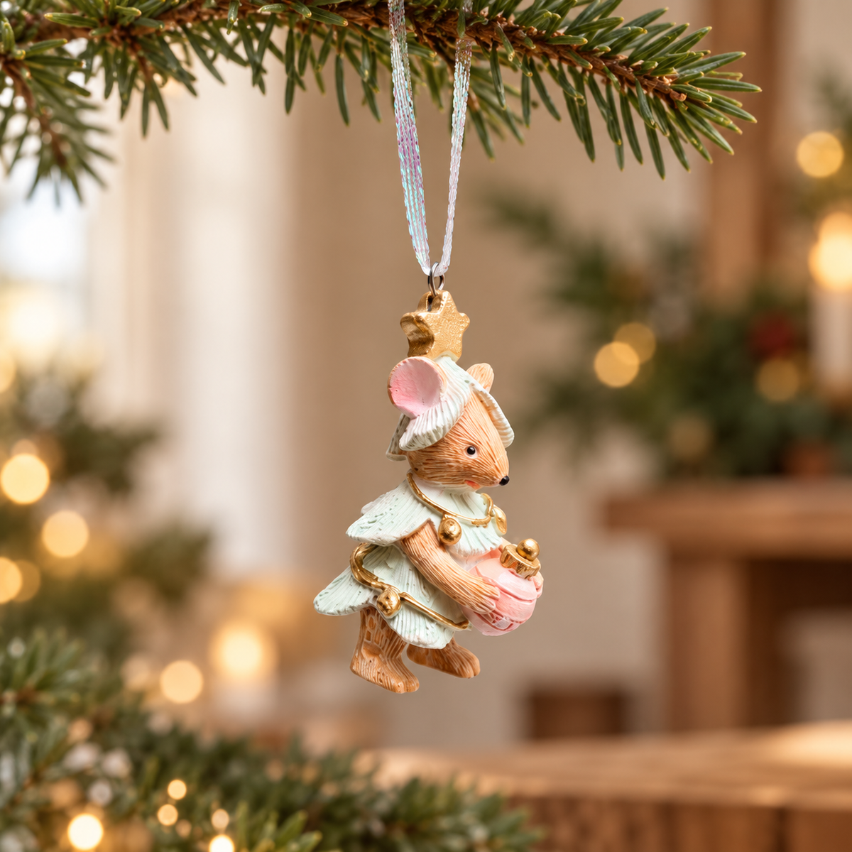 Mini Christmas Tree Mouse Bauble – 6.5cm