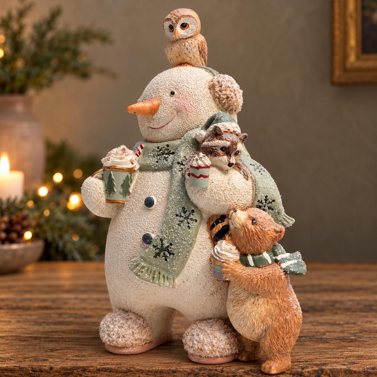 Snowman and Woodland Friends Christmas Ornament – 28cm