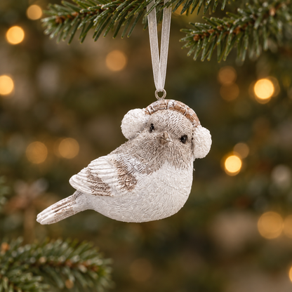 Mini Festive Hanging Bird Christmas Baubles - Three Designs