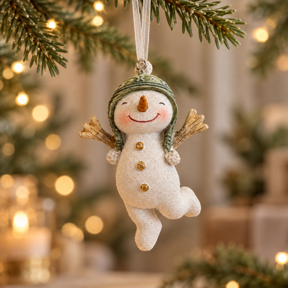 Mini Hand-Painted Snowmen Christmas Baubles – 7cm