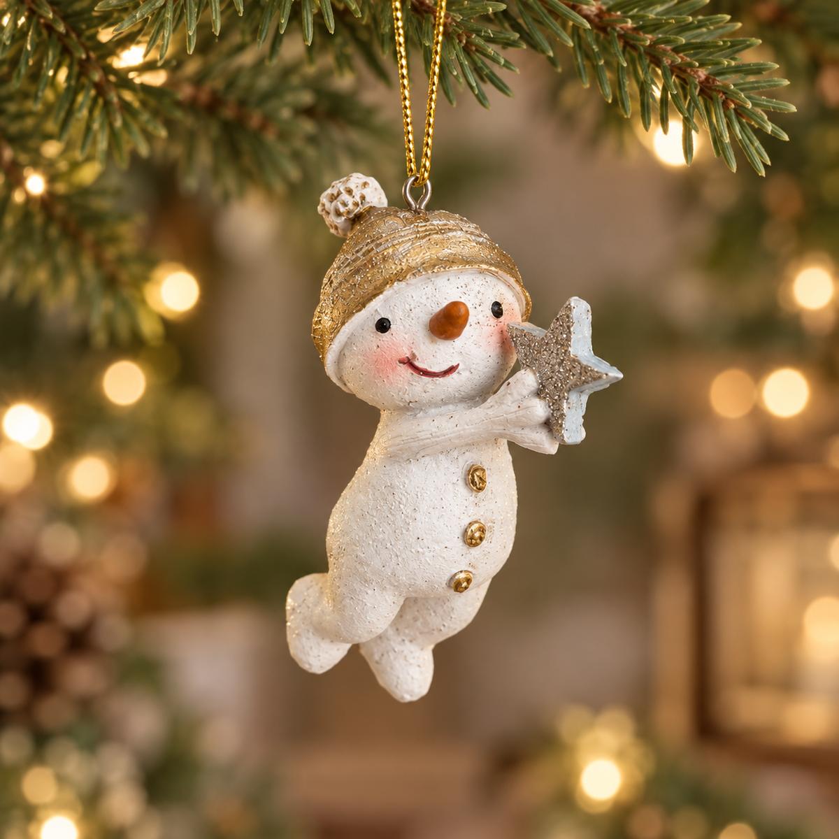 Mini Hand-Painted Snowmen Christmas Baubles – 7cm