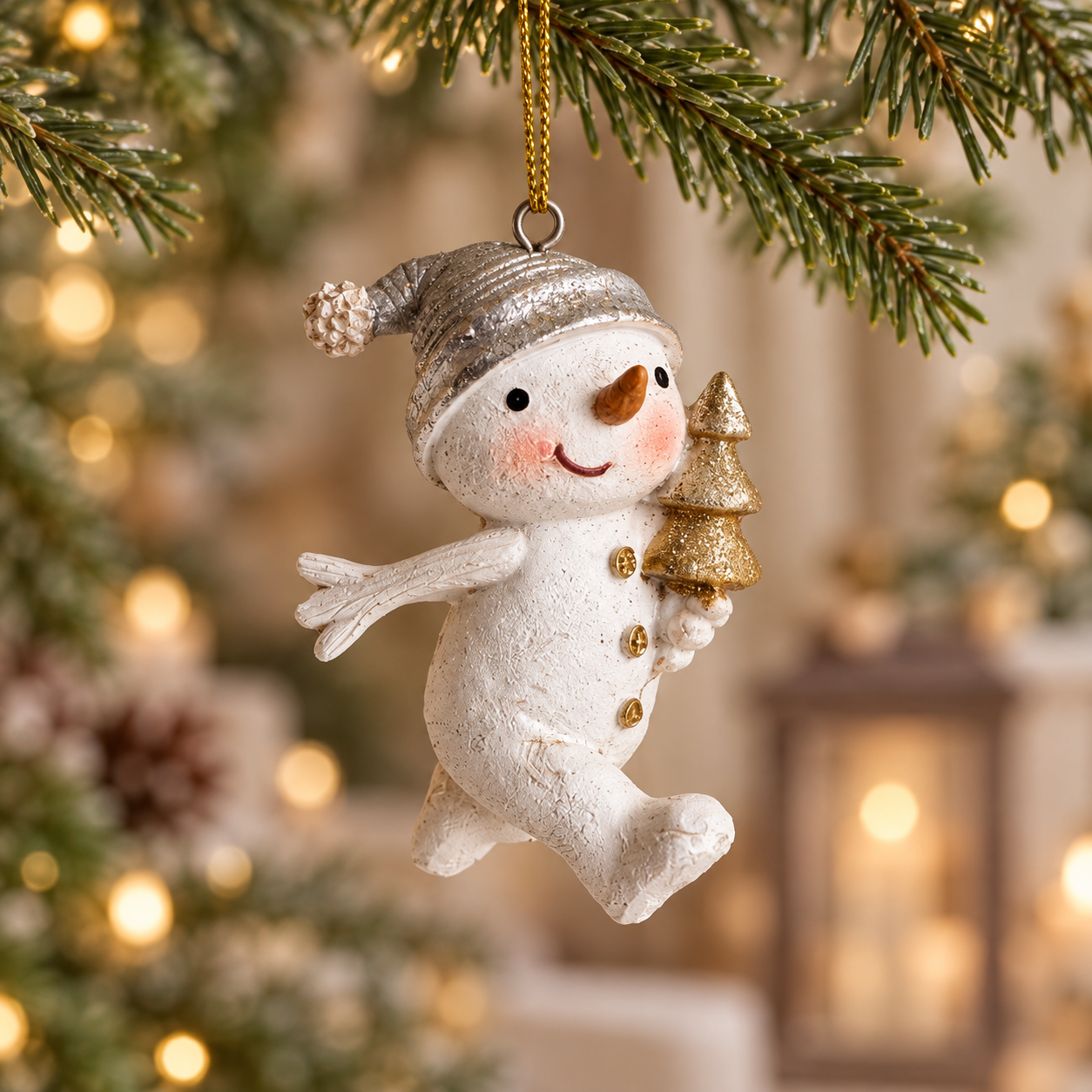 Mini Hand-Painted Snowmen Christmas Baubles – 7cm