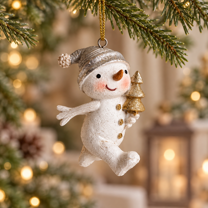Mini Hand-Painted Snowmen Christmas Baubles – 7cm