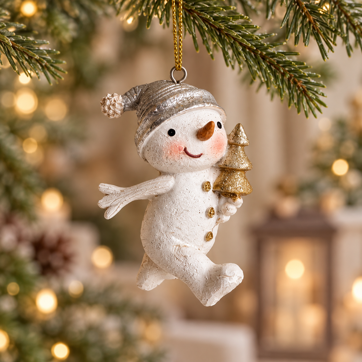 Mini Hand-Painted Snowmen Christmas Baubles – 7cm