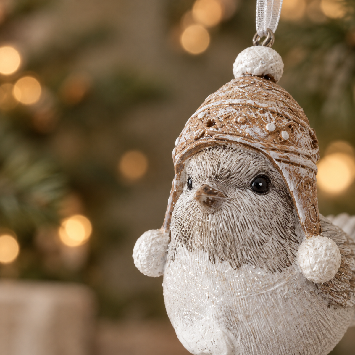 Mini Festive Hanging Bird Christmas Baubles - Three Designs