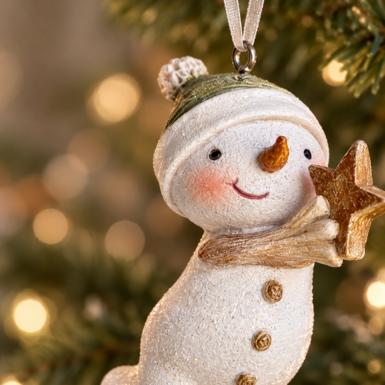 Mini Hand-Painted Snowmen Christmas Baubles – 7cm