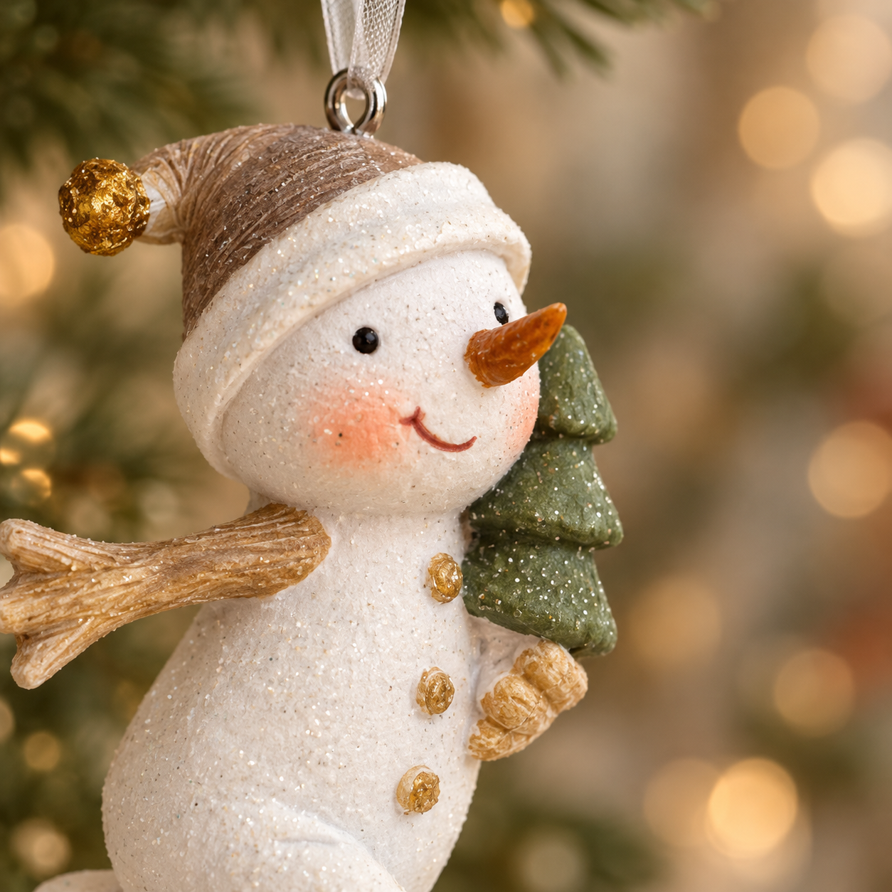 Mini Hand-Painted Snowmen Christmas Baubles – 7cm