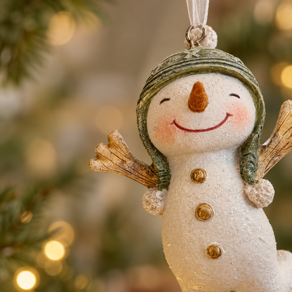Mini Hand-Painted Snowmen Christmas Baubles – 7cm