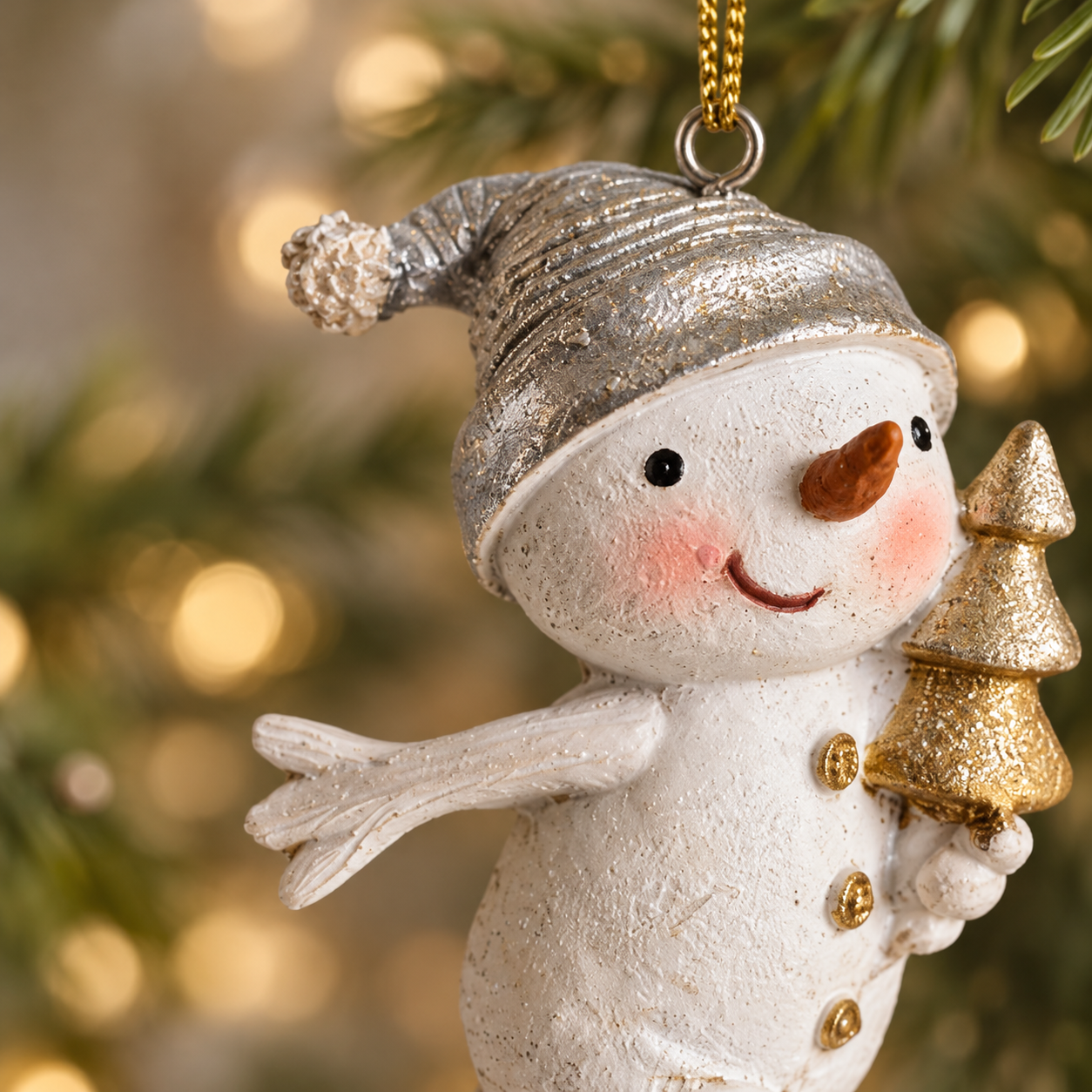 Mini Hand-Painted Snowmen Christmas Baubles – 7cm