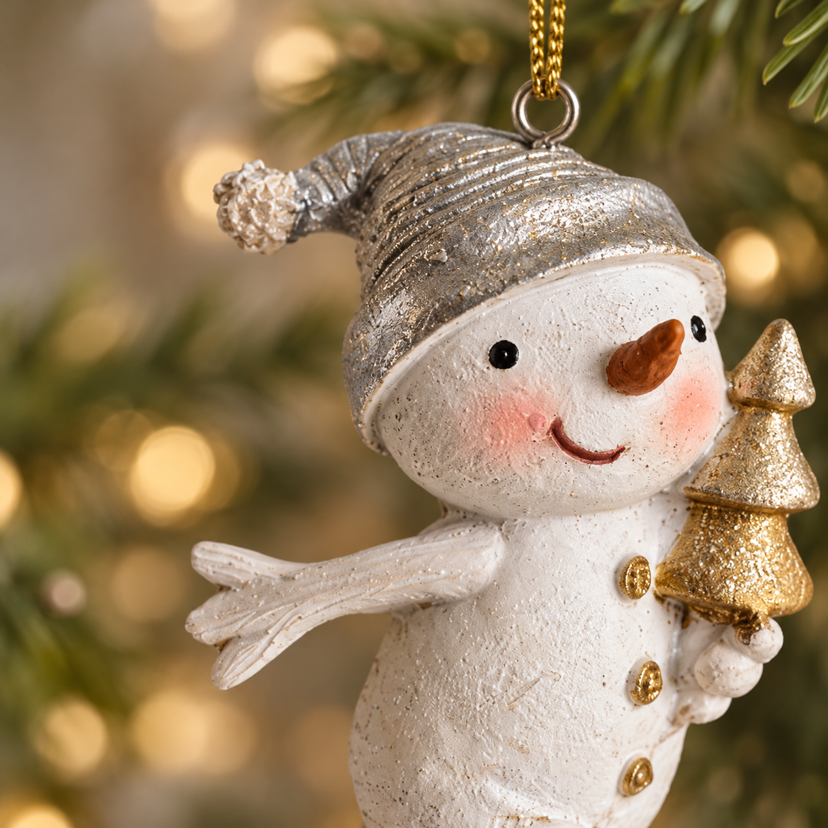 Mini Hand-Painted Snowmen Christmas Baubles – 7cm