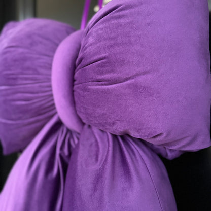 Elegant Plush Bow in Purple – Extra Large, Large, Medium