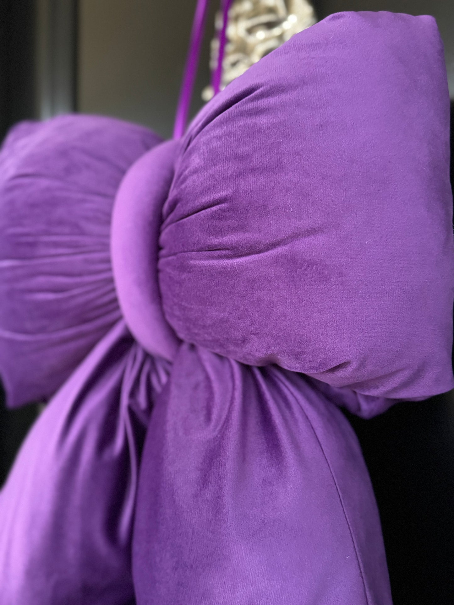 Elegant Plush Bow in Purple - Extra Large, Large, Medium