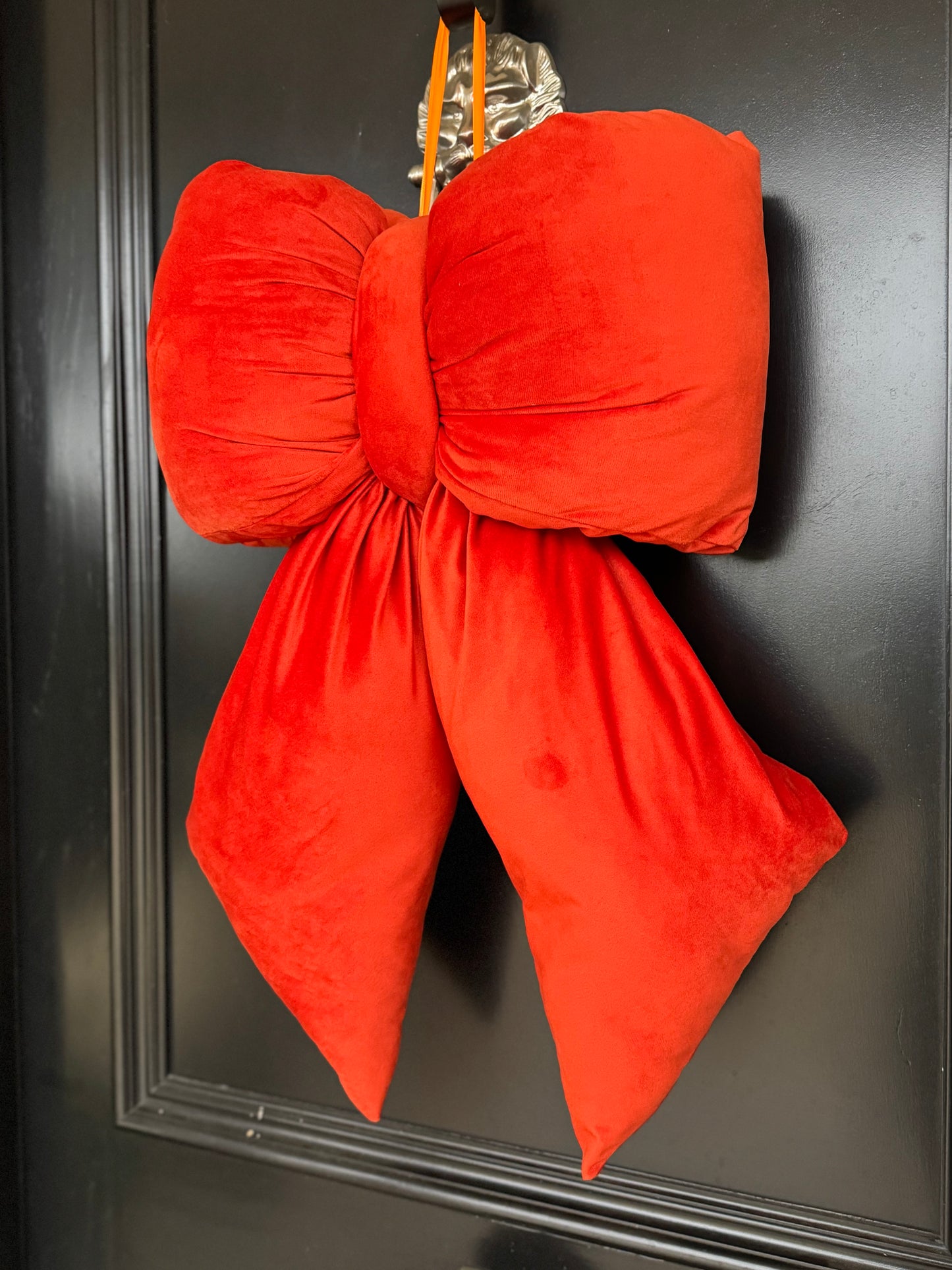 Burnt Orange Velvet Plush Bow - Various Sizes
