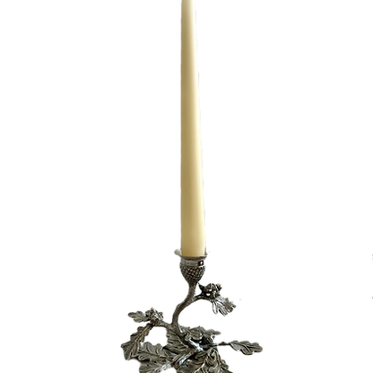 Oak Tree Candle Holder in Pewter