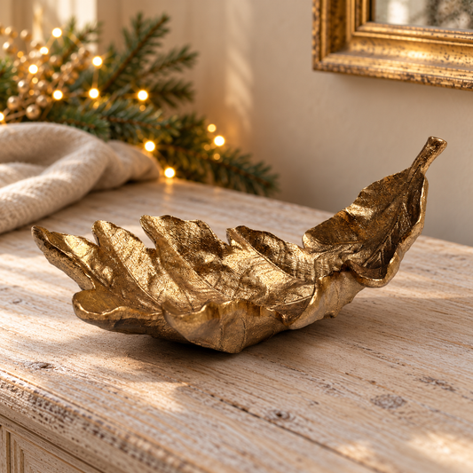 Gold Leaf Decorative Bowl – 30cm
