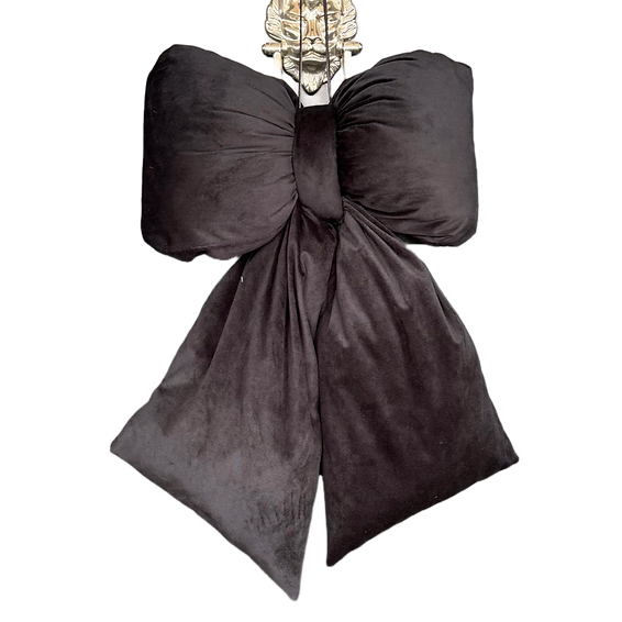 Elegant Plush Bow in Black – Extra Large, Large, Medium – Extra Large (55cm)