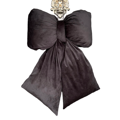 Elegant Plush Bow in Black – Extra Large, Large, Medium – Extra Large (55cm)