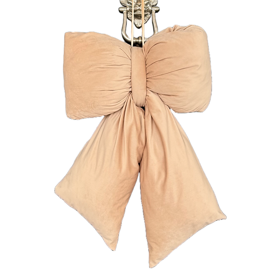 Elegant Plush Bow in Champagne – Extra Large, Large, Medium – Extra Large (55cm)