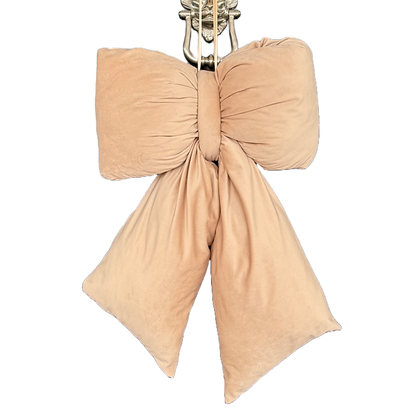 Elegant Plush Bow in Champagne – Extra Large, Large, Medium – Extra Large (55cm)