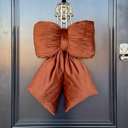 Chocolate Brown Velvet Bow
