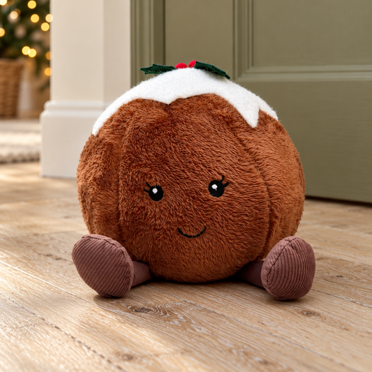 Plush Christmas Pudding Doorstop 28cm