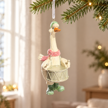 The Festive Duck Parade – Resin Christmas Baubles, Three Designs
