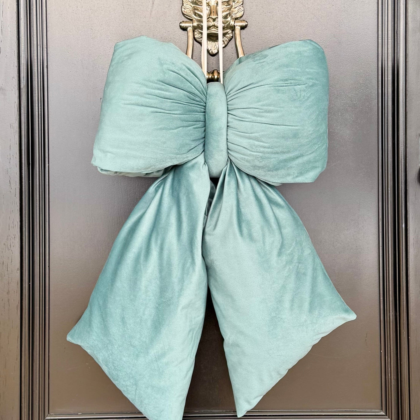 Duck Egg Velvet Bow