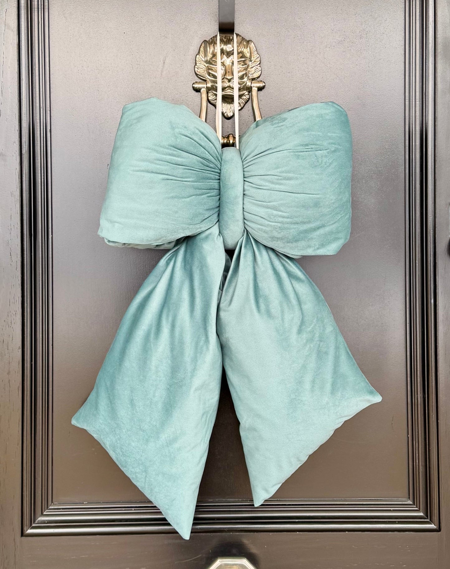Duck Egg Velvet Bow