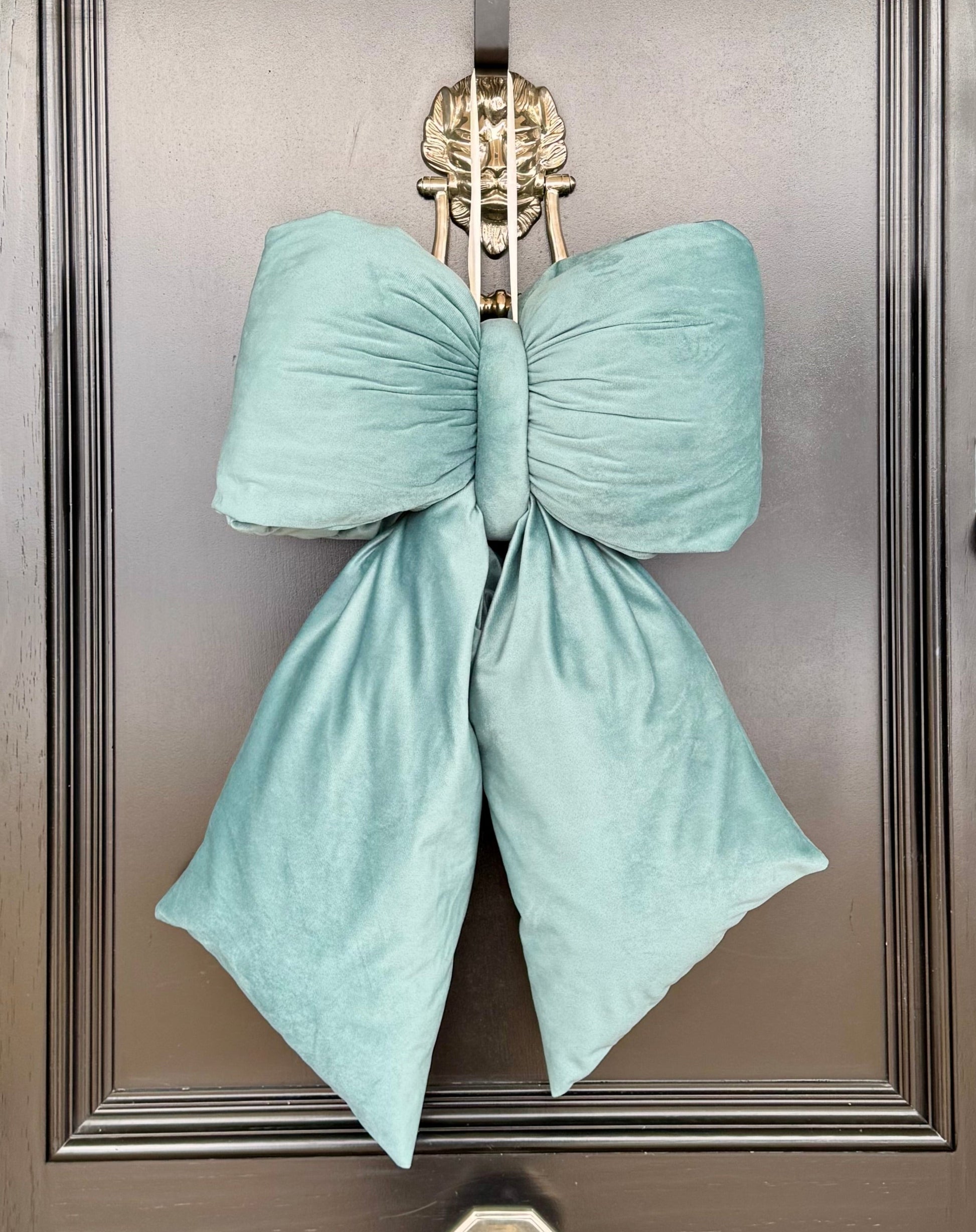 Duck Egg Velvet Bow