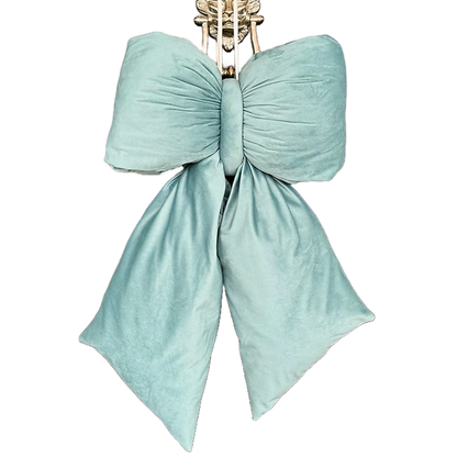 Elegant Plush Bow in Duck Egg Blue – Extra Large, Large, Medium – Extra Large (55cm)
