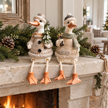 Festive Dangly Leg Duck Ornament – Christmas Tree or Present Sack