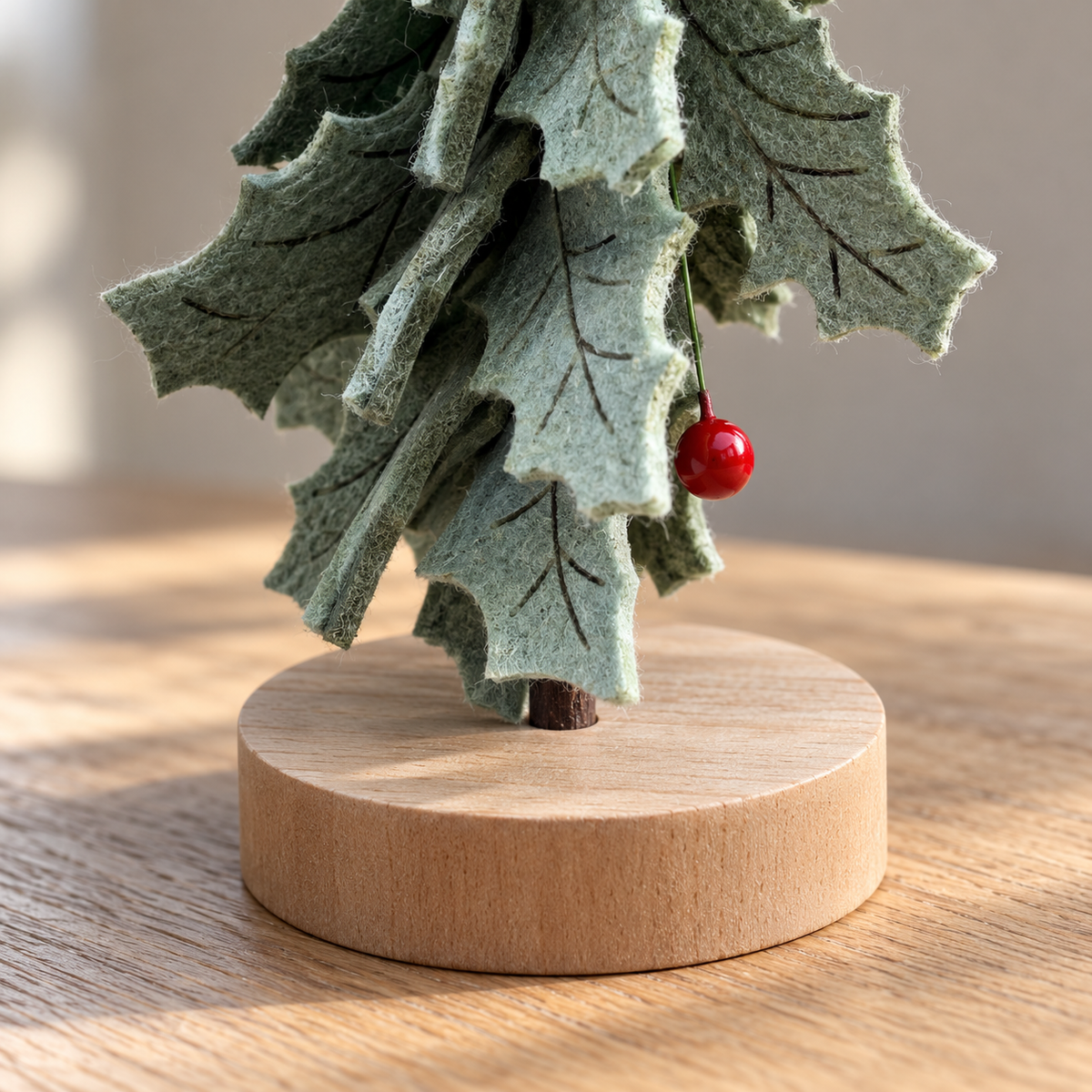 Felt Holly Christmas Tree with Star