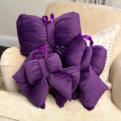 Elegant Plush Bow in Purple – Extra Large, Large, Medium